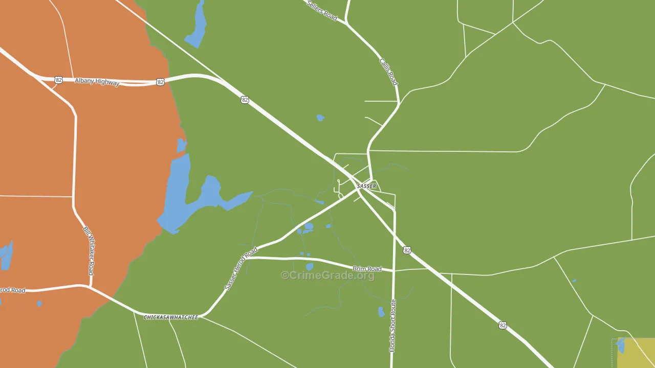 39885, GA Map of Theft Rates