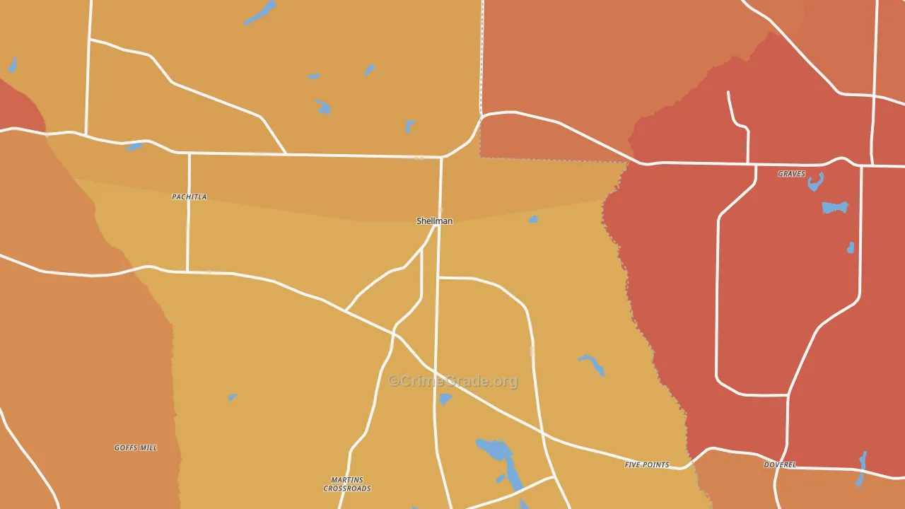 39886, GA Map of Theft Rates