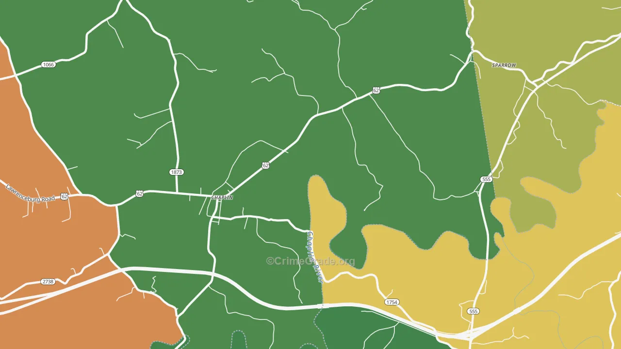 40012, KY Map of Theft Rates