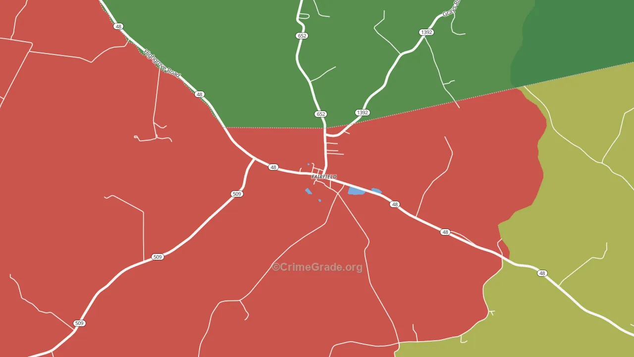 40020, KY Map of Theft Rates