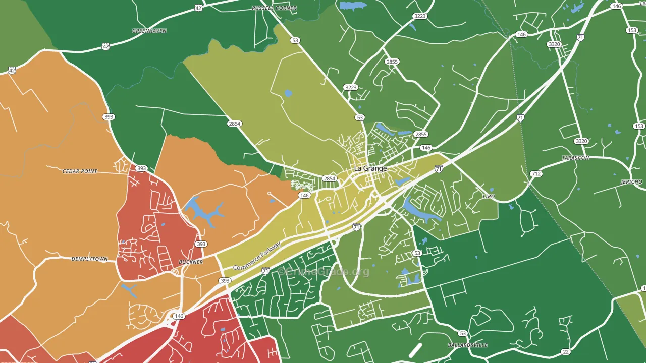 40031, KY Map of Theft Rates