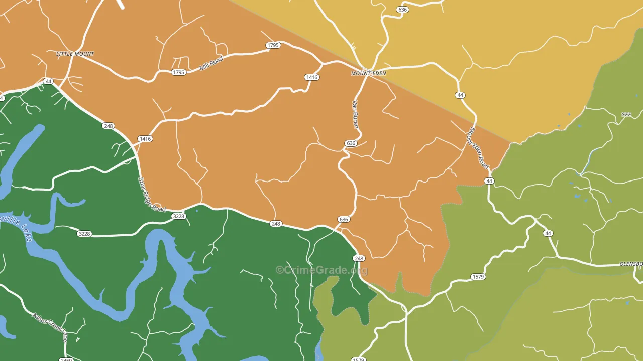 40046, KY Map of Theft Rates