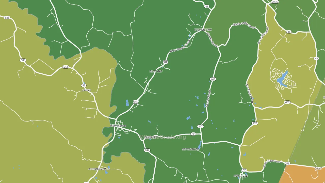 40051, KY Map of Theft Rates