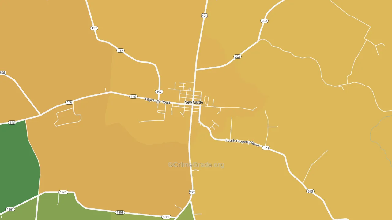 40058, KY Map of Theft Rates