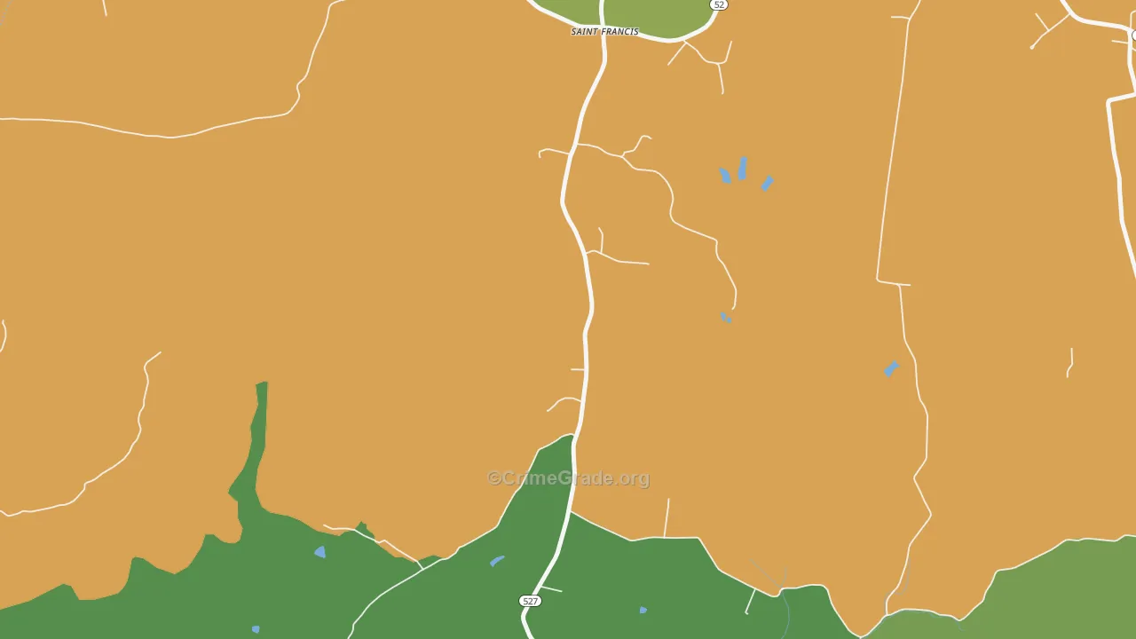 40062, KY Map of Theft Rates