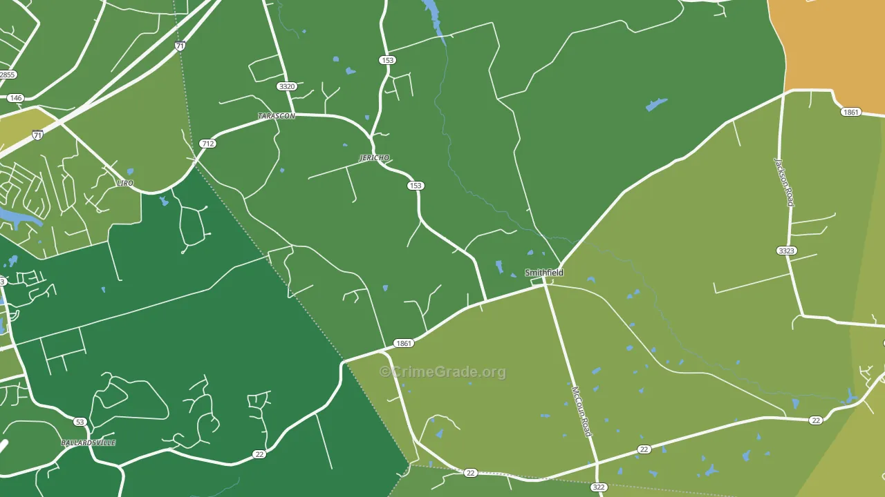 40068, KY Map of Theft Rates