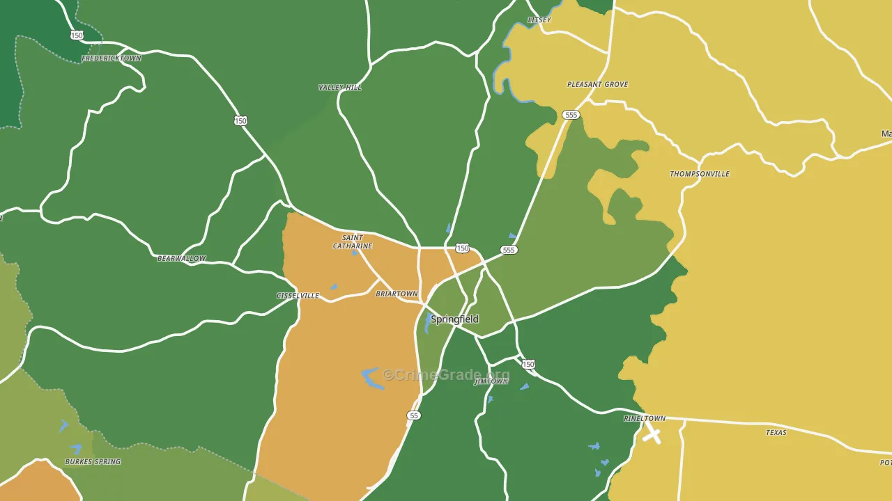 40069, KY Map of Theft Rates