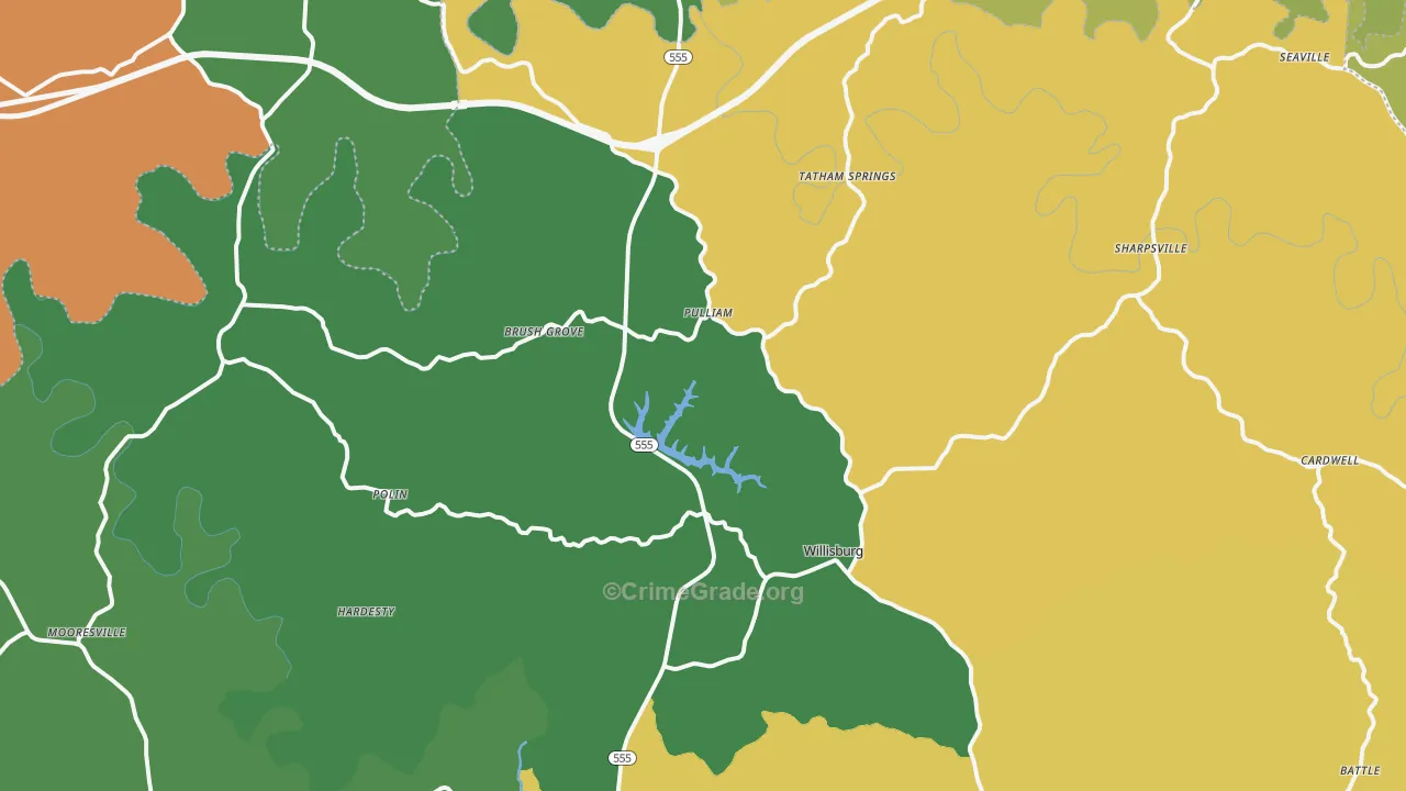 40078, KY Map of Theft Rates