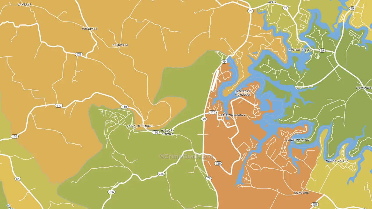 40119, KY Map of Theft Rates