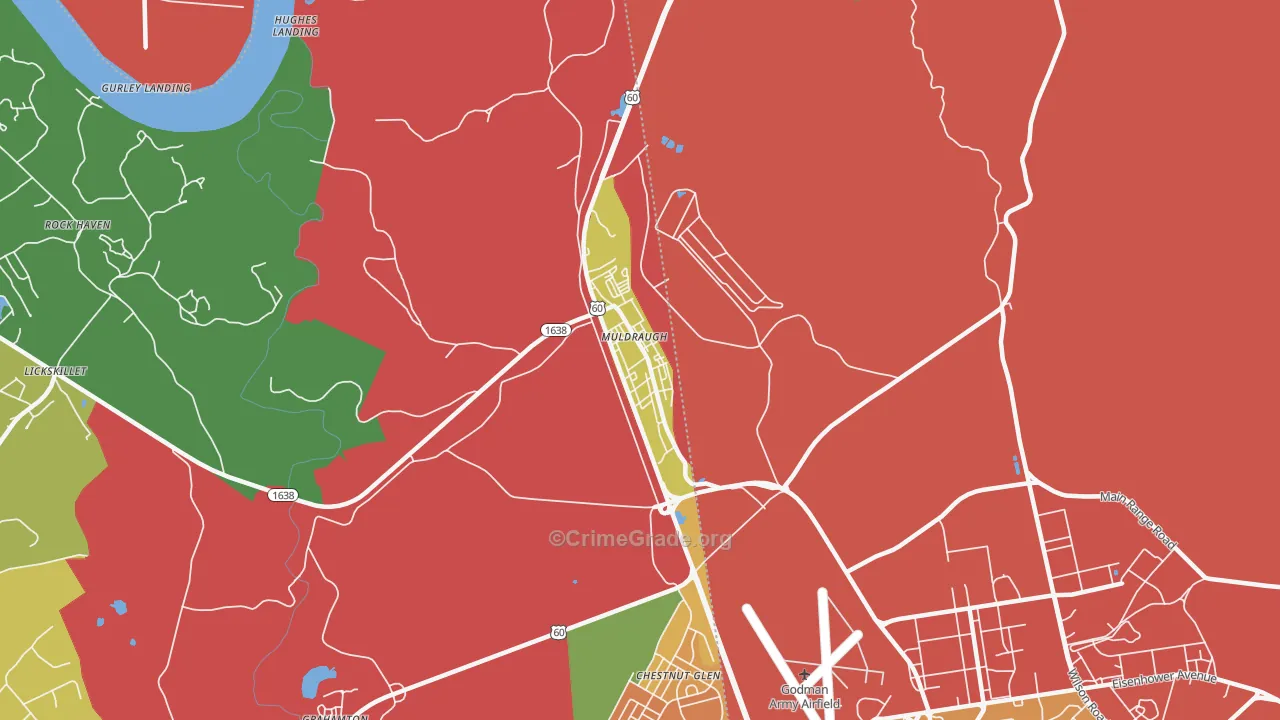 40155, KY Map of Theft Rates