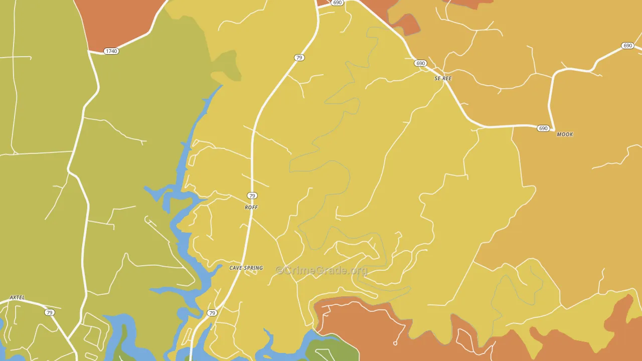 40178, KY Map of Theft Rates