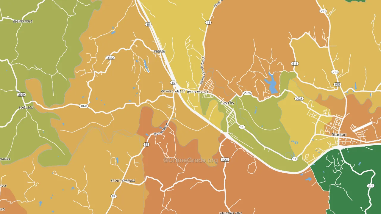 40312, KY Map of Theft Rates