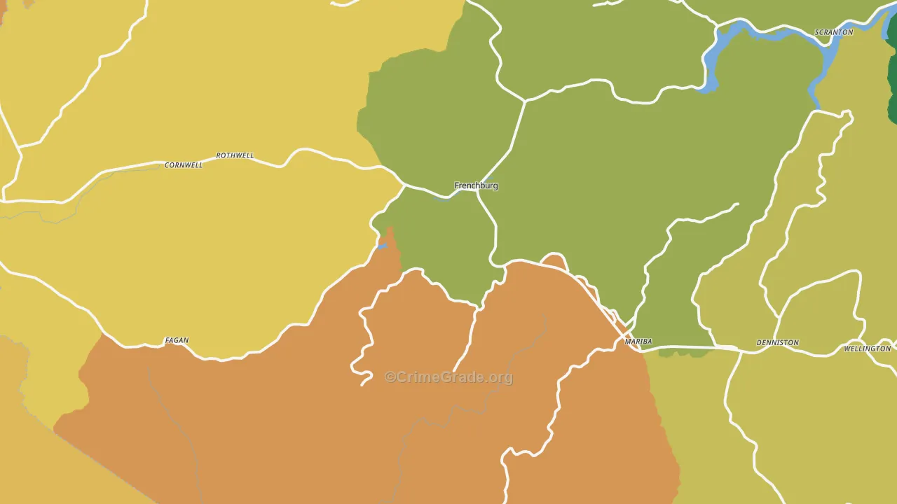 40322, KY Map of Theft Rates