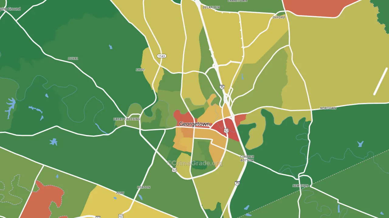 40324, KY Map of Theft Rates