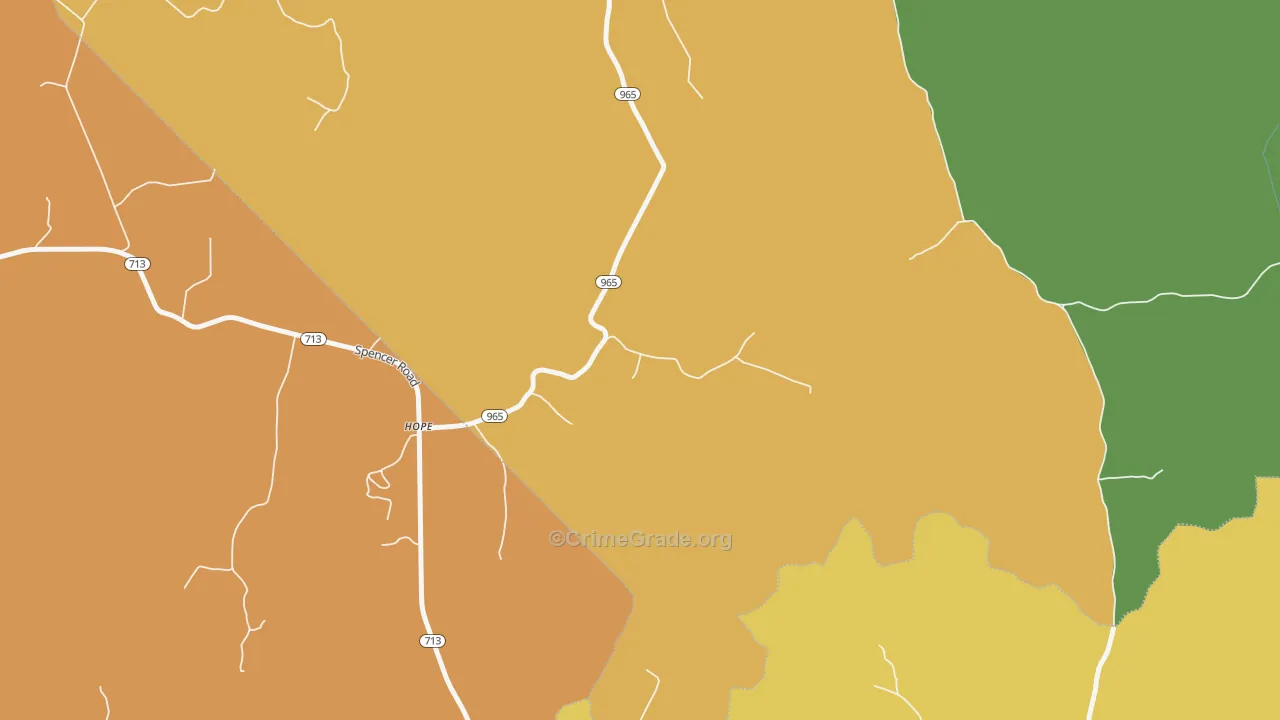 40334, KY Map of Theft Rates