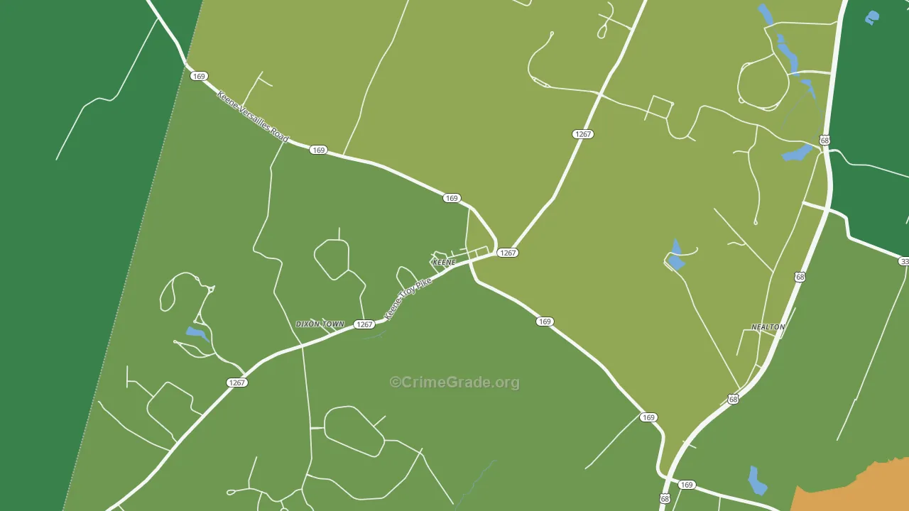 40339, KY Map of Theft Rates