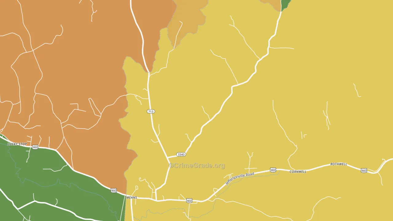 40346, KY Map of Theft Rates