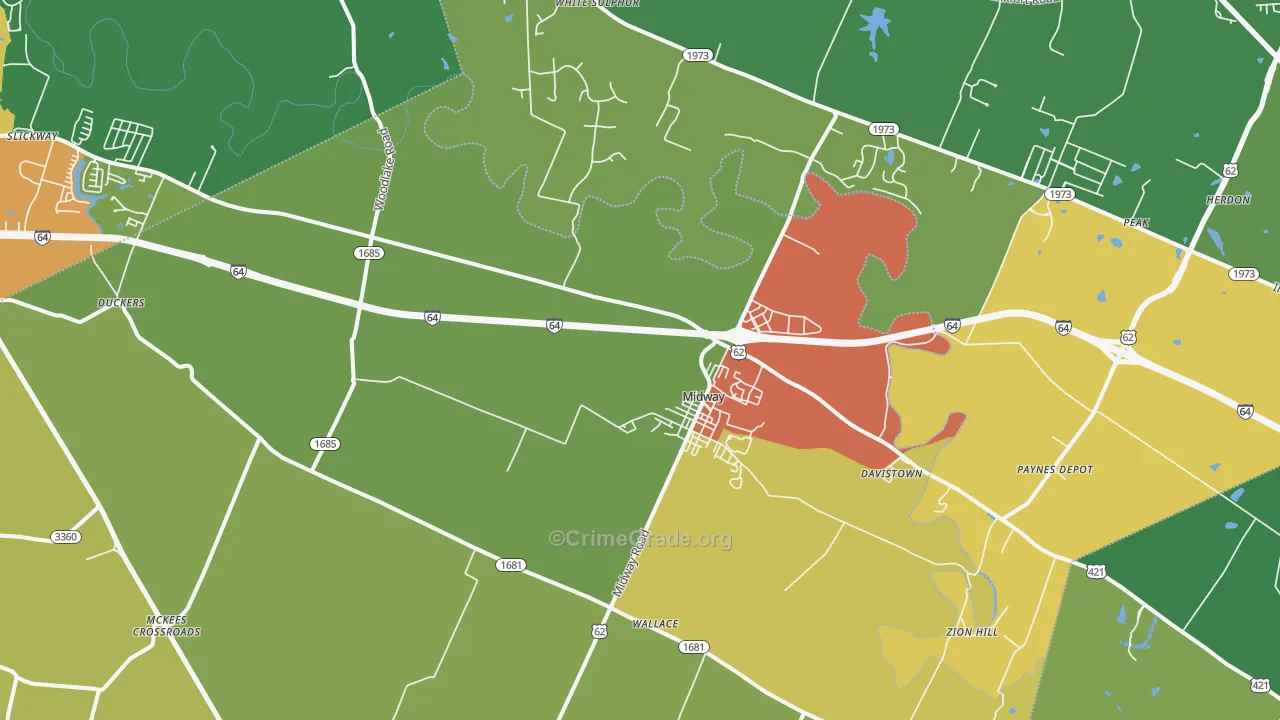 40347, KY Map of Theft Rates