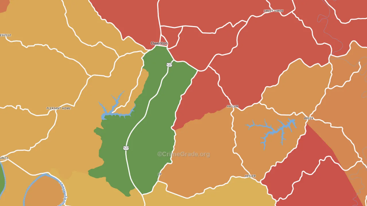 40359, KY Map of Theft Rates