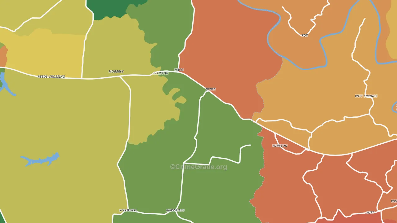 40385, KY Map of Theft Rates