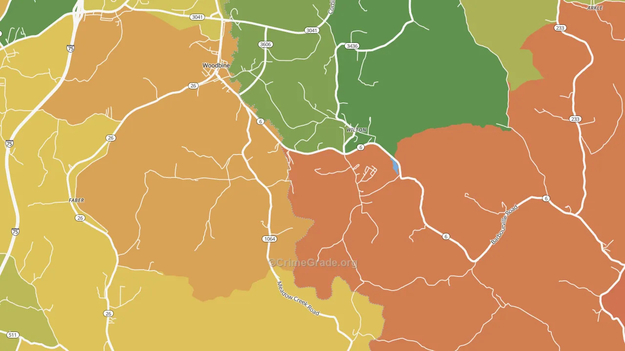 40771, KY Map of Theft Rates
