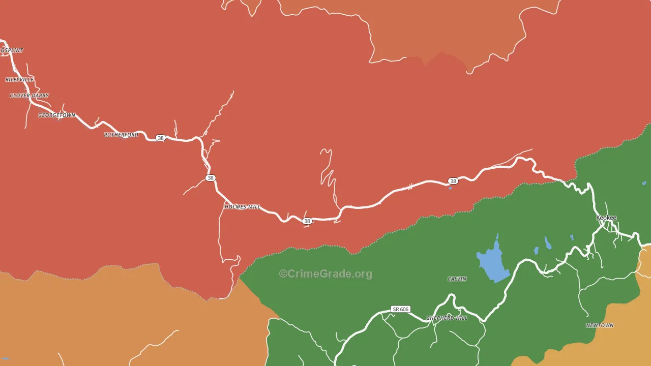 40843, KY Map of Theft Rates