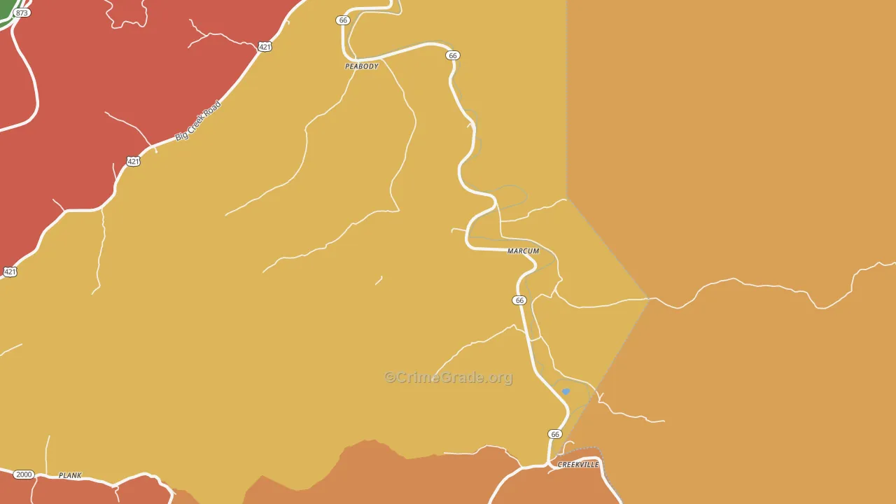 40914, KY Map of Theft Rates