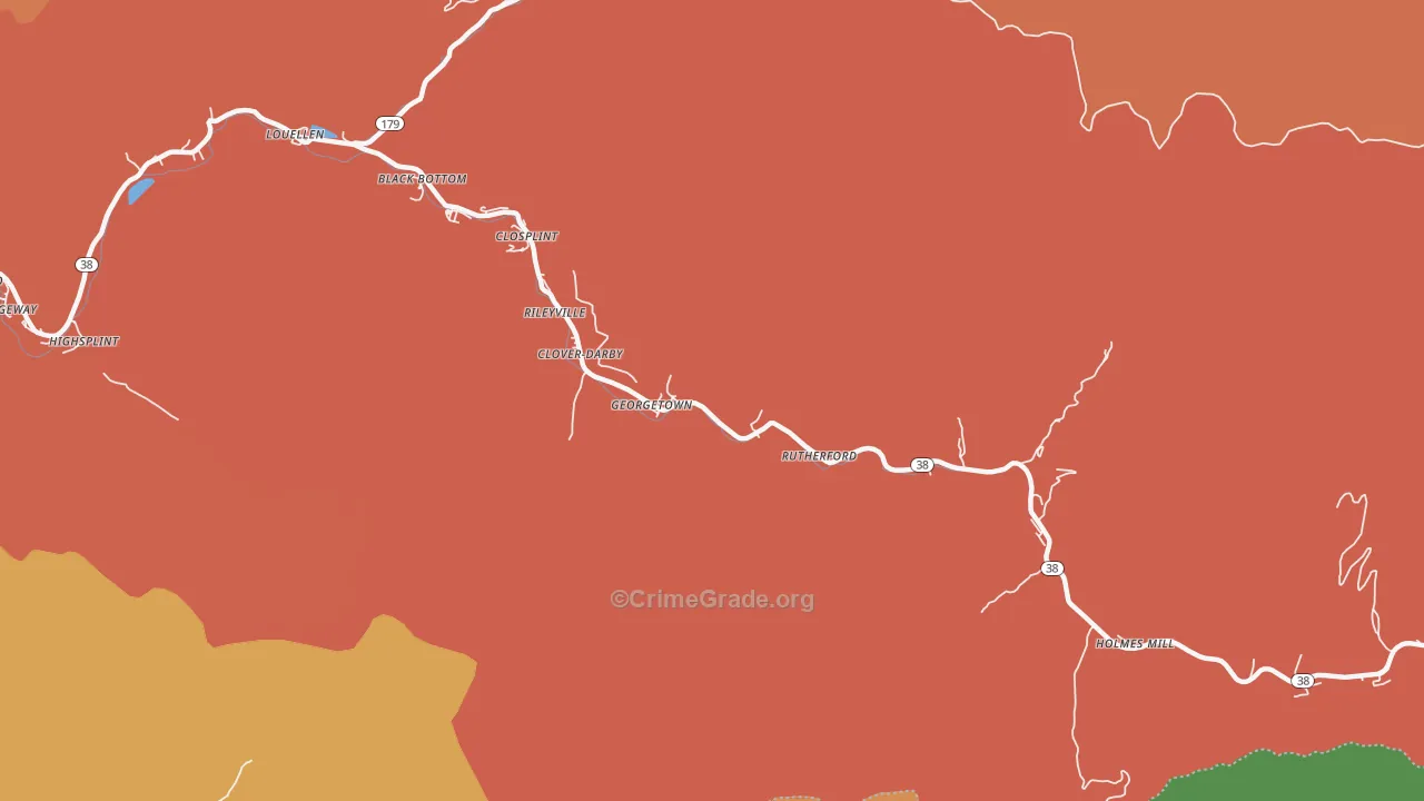 40927, KY Map of Theft Rates