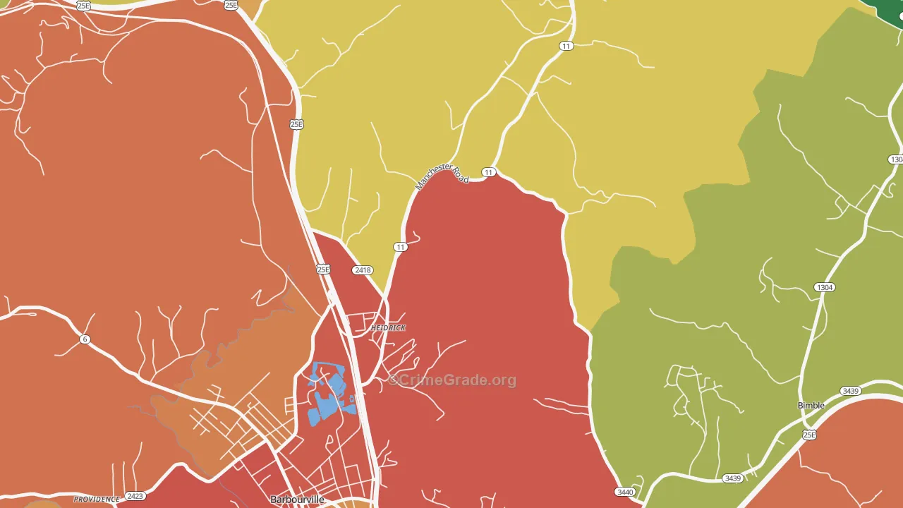 40949, KY Map of Theft Rates