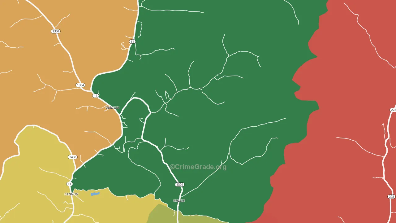 40953, KY Map of Theft Rates