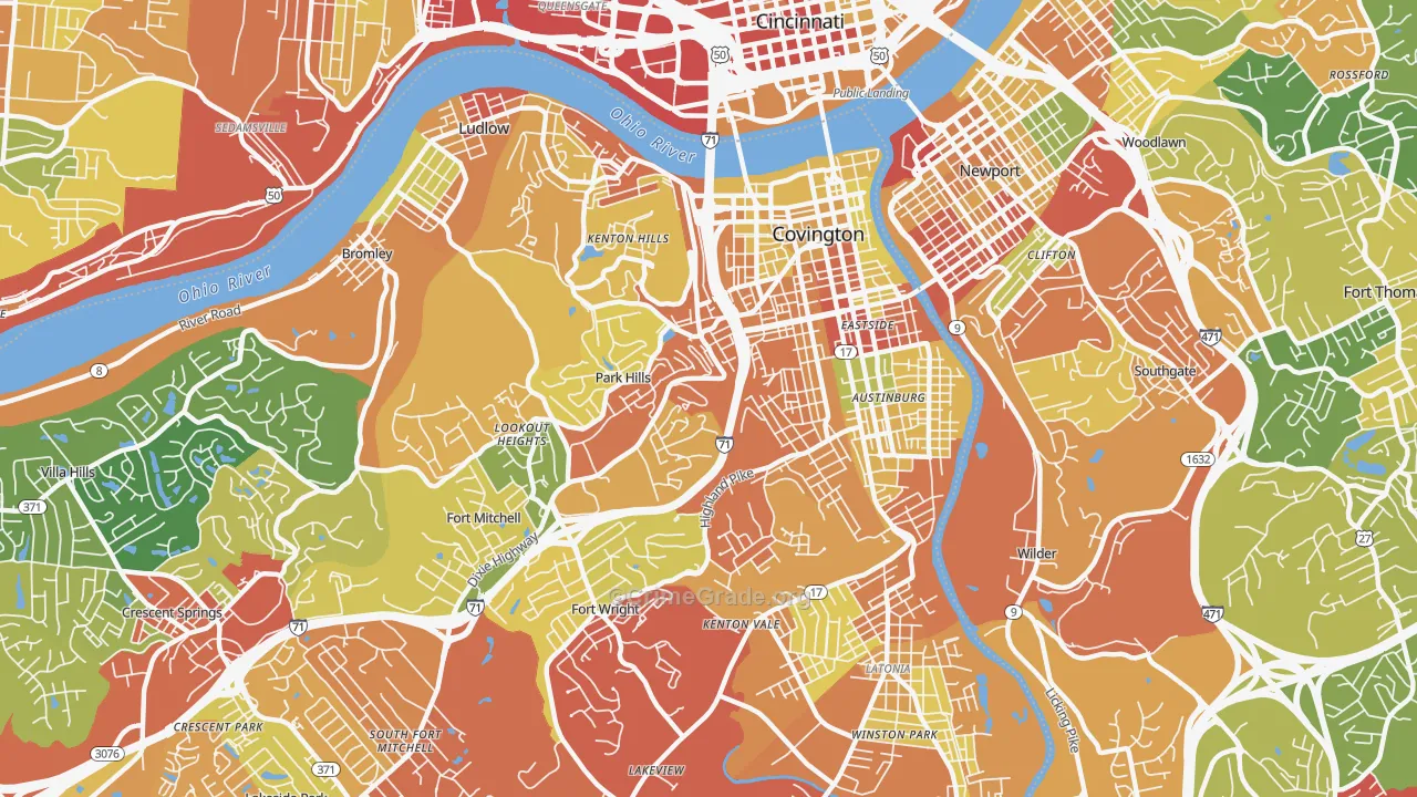 41011, KY Map of Theft Rates