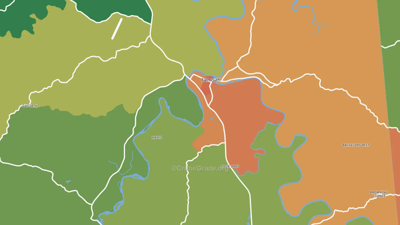 41040, KY Map of Theft Rates