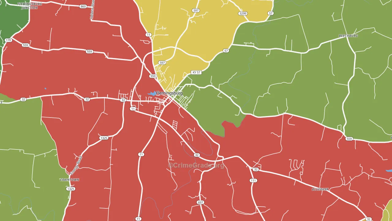 41041, KY Map of Theft Rates