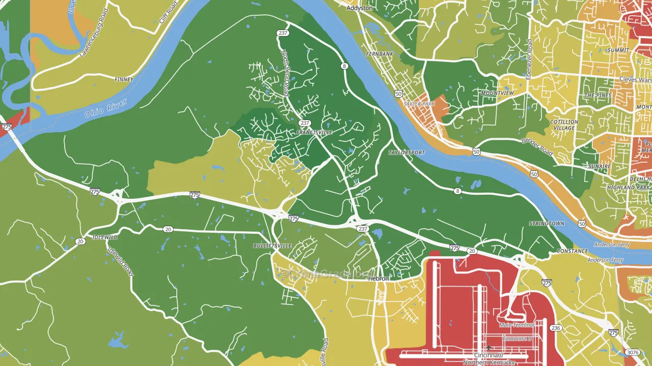 41048, KY Map of Theft Rates