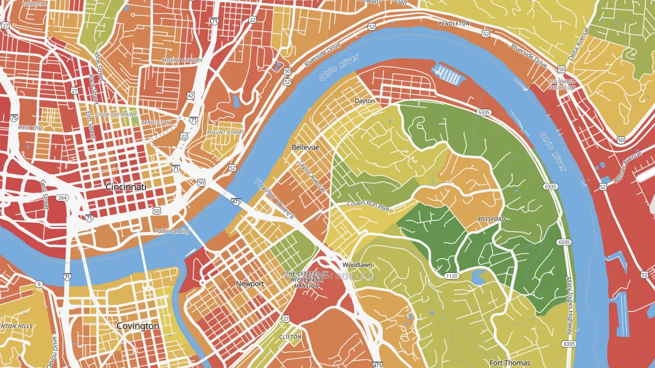 41073, KY Map of Theft Rates