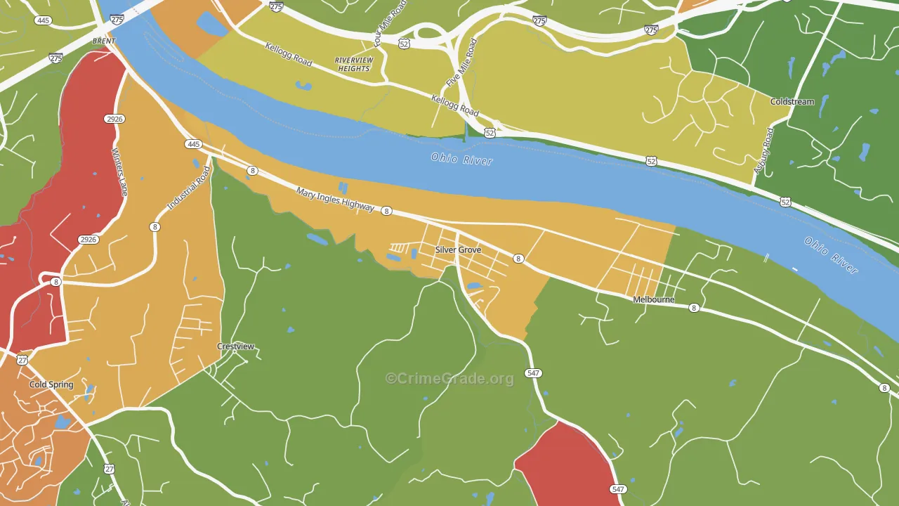 41085, KY Map of Theft Rates