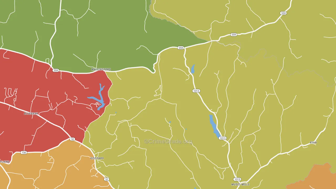 41093, KY Map of Theft Rates