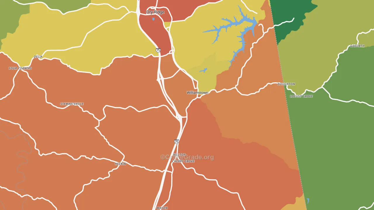 41097, KY Map of Theft Rates