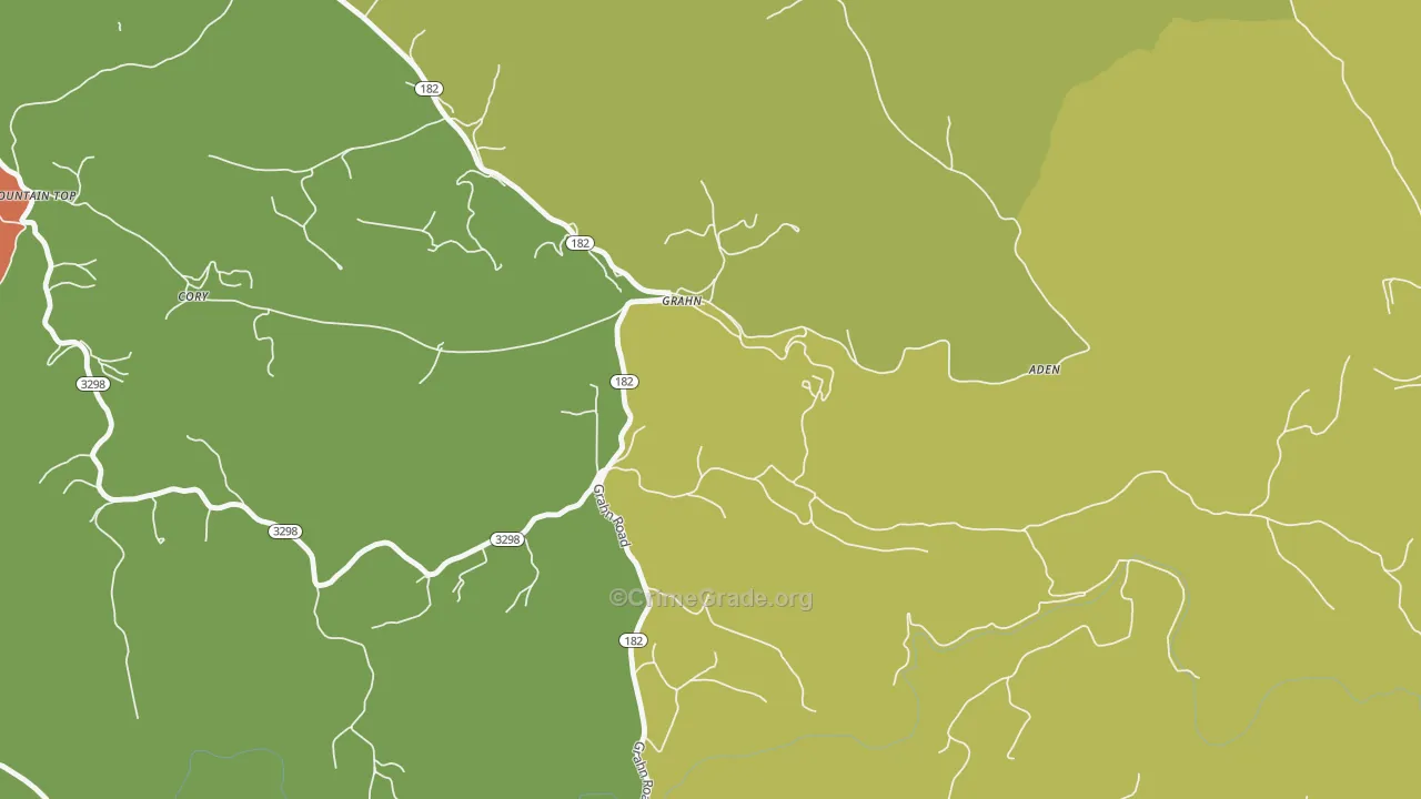 41142, KY Map of Theft Rates