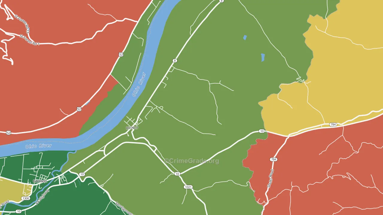 41166, KY Map of Theft Rates