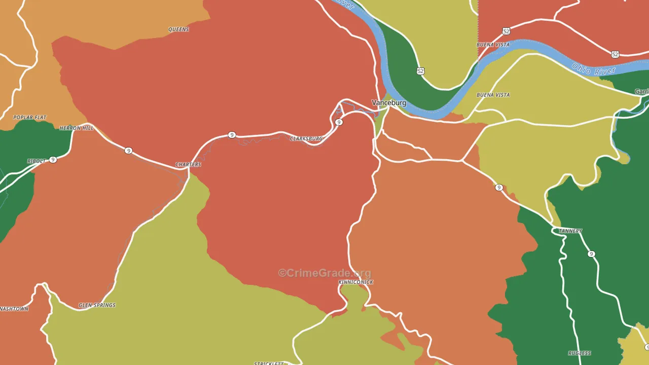 41179, KY Map of Theft Rates