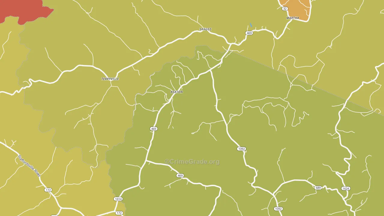 41226, KY Map of Theft Rates