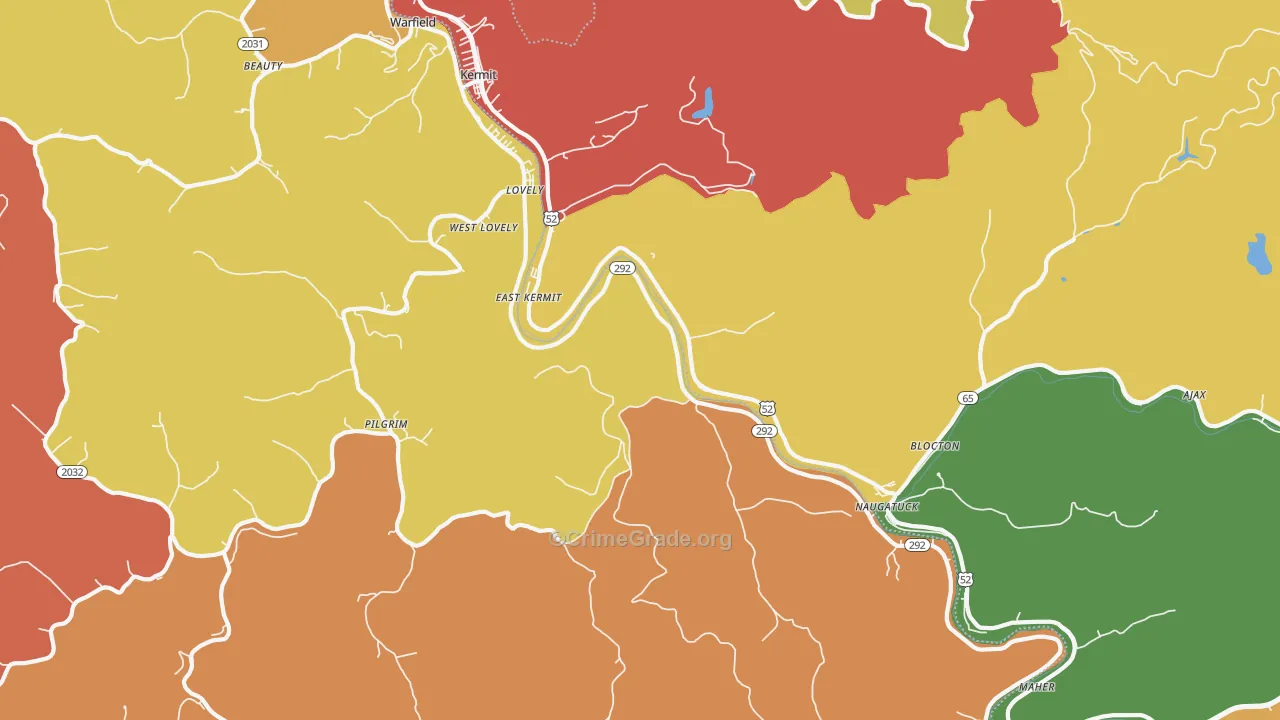 41231, KY Map of Theft Rates