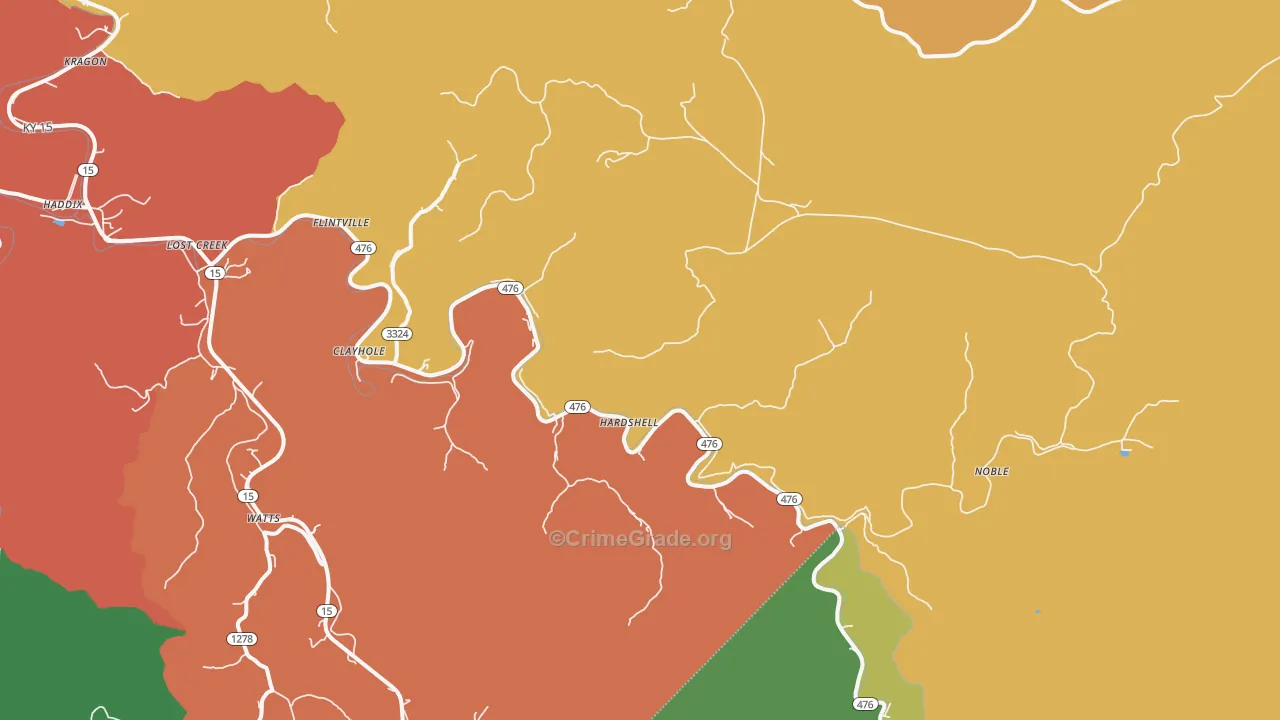 41317, KY Map of Theft Rates