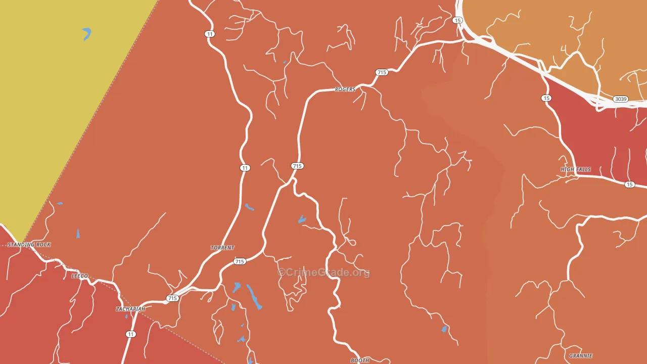 41365, KY Map of Theft Rates