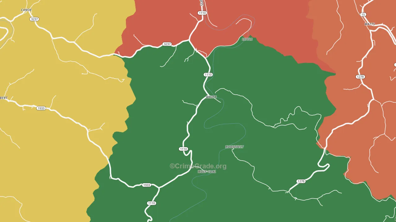 41390, KY Map of Theft Rates