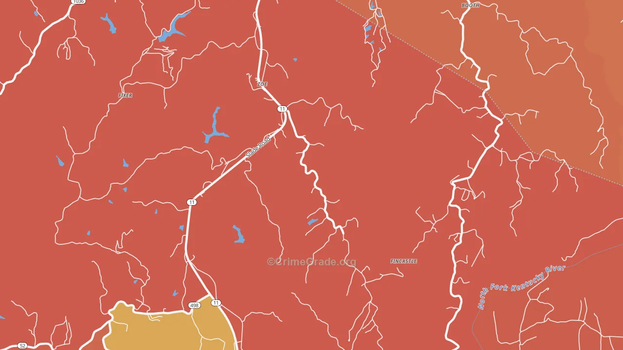 41397, KY Map of Theft Rates