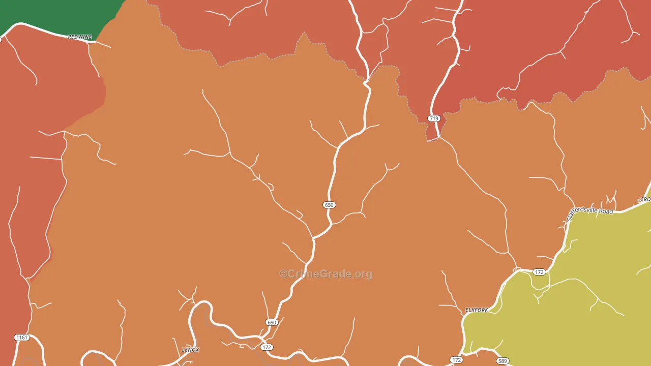 41421, KY Map of Theft Rates