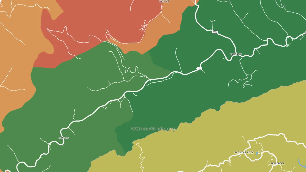 41512, KY Map of Theft Rates