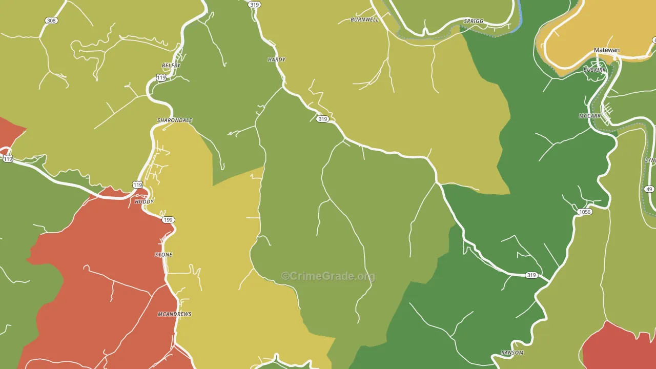 41531, KY Map of Theft Rates